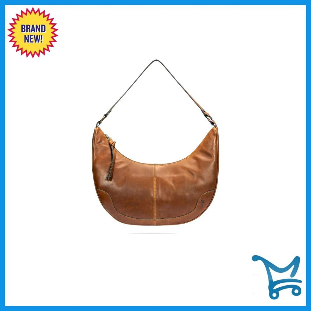 Genuine Leather Hobo Bag with Zip Closure and Interior Pockets